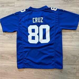 NFL Blue and White Jersey Athletic Mesh Top